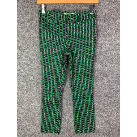 Anthropologie The Essential Slim Trousers‎ Green Butterfly Ankle Women’s Size 4 - Picture 2 of 11